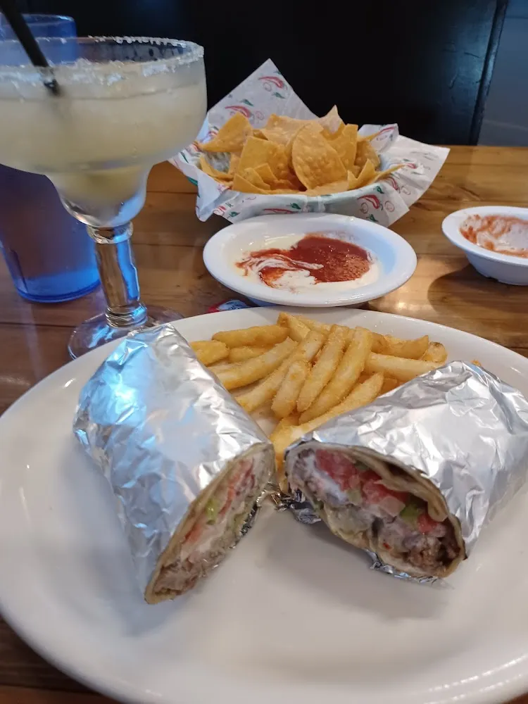 Oklahoma Steak Burrito with Fries